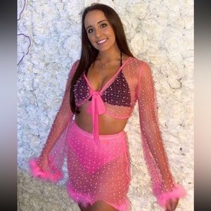 2 piece beaded festival/Rave outfit